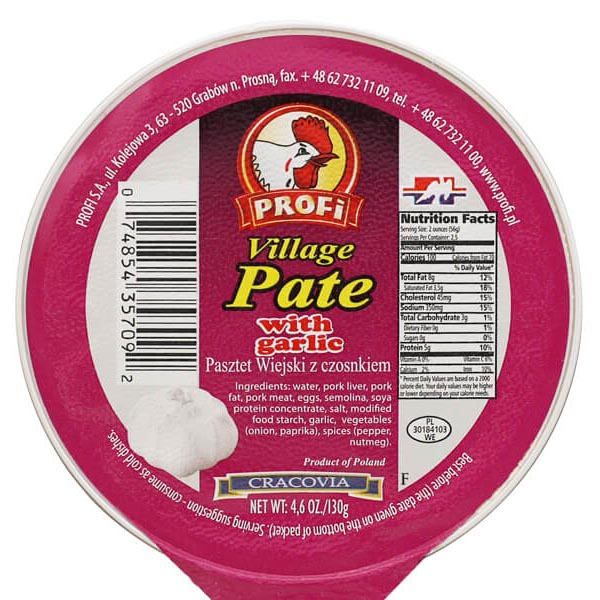 Canned Pate with Garlic – 4.59 oz (130gr)